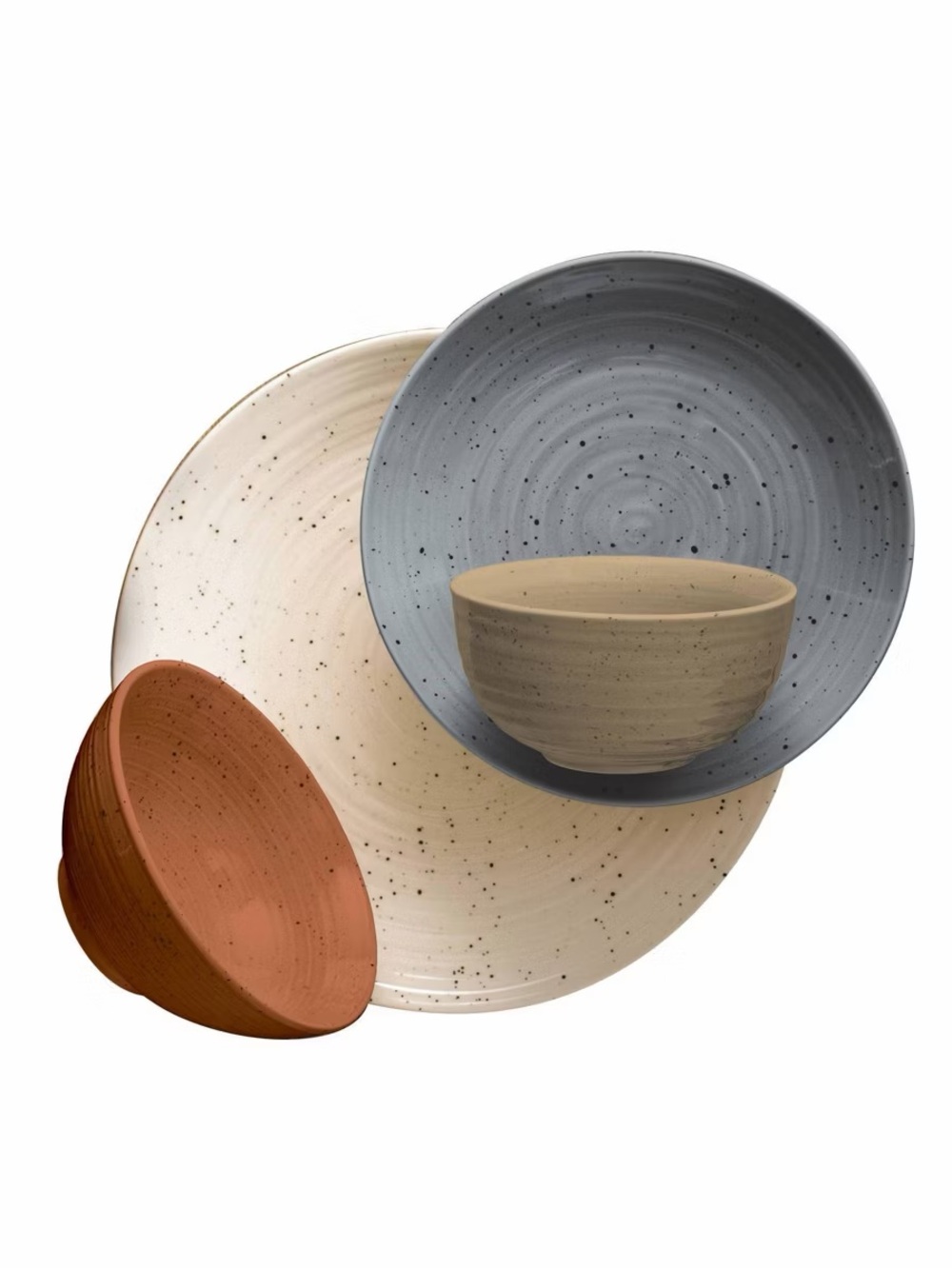 Sango 20 Piece Stoneware Siterra Painter's Palette Dinnerware Set